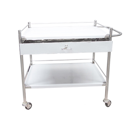 Xe đẩy 2 tầng có hộc 50x80cm